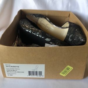 Floral Jessica Simpson heels worn once